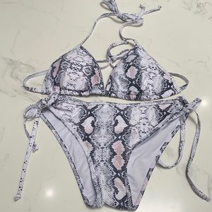 Snake print bikini